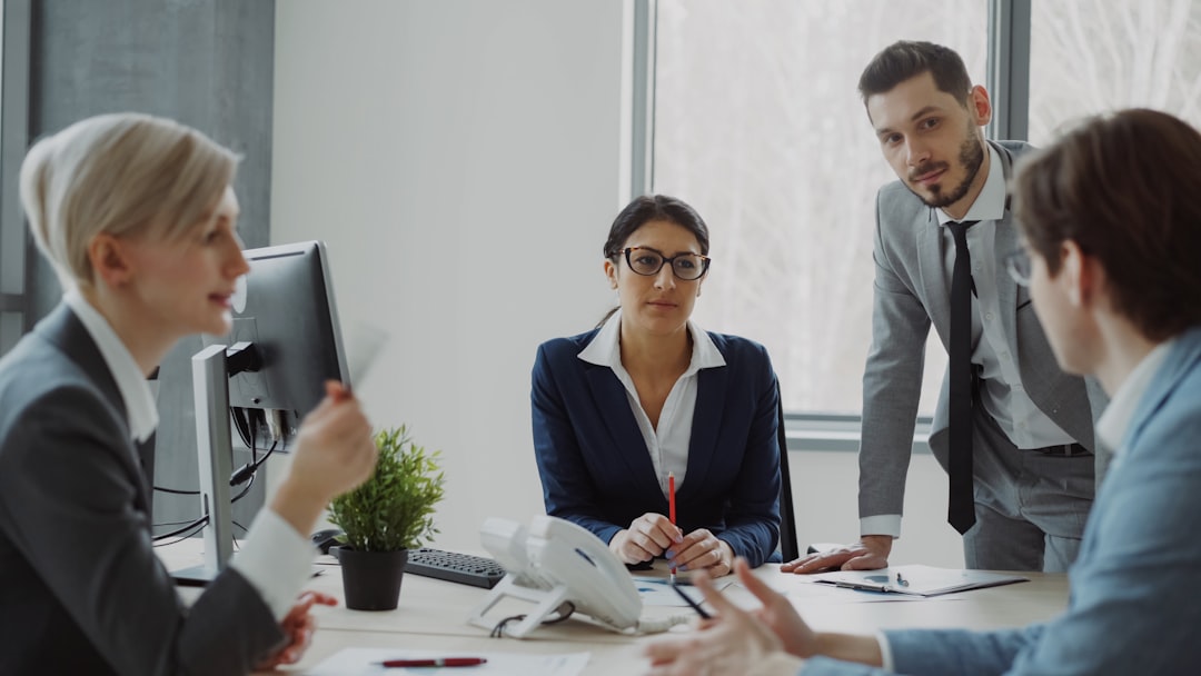 Criminal justice professionals taking part in a team discussion